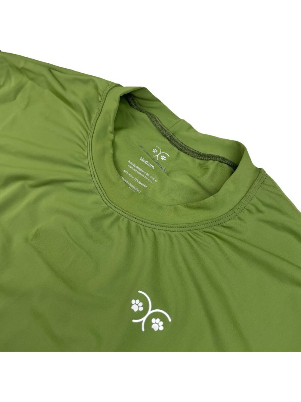 Boobs & Barks Women's Performance S/S Crewneck T-Shirt Green • USA • Medium